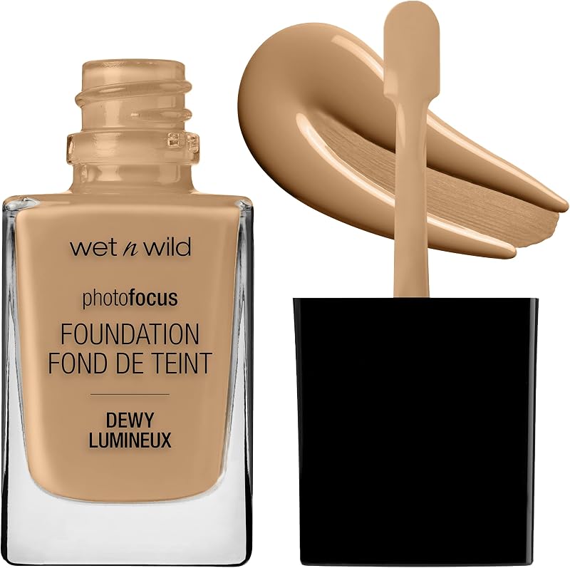 Photo Focus Dewy Liquid Foundation Makeup, Amber Beige