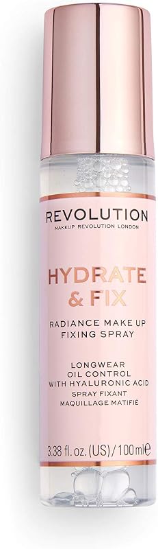 Hydrate and Fix Fixing Spray, Infused with Hyaluronic…